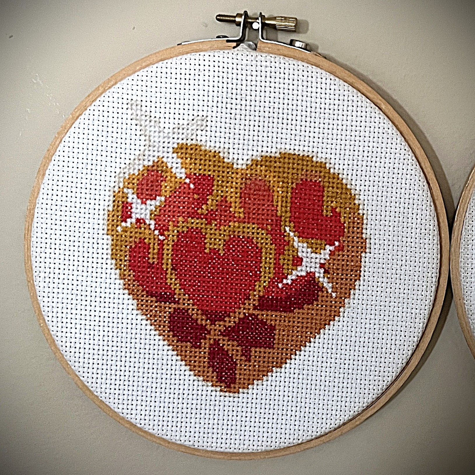 Zelda Heart Container Cross-Stitch